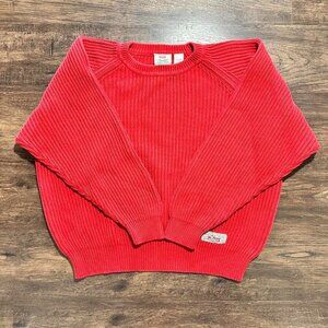 VINTAGE 90s LEVI'S Red Thick Knit Sweater Baggy Fit - Large